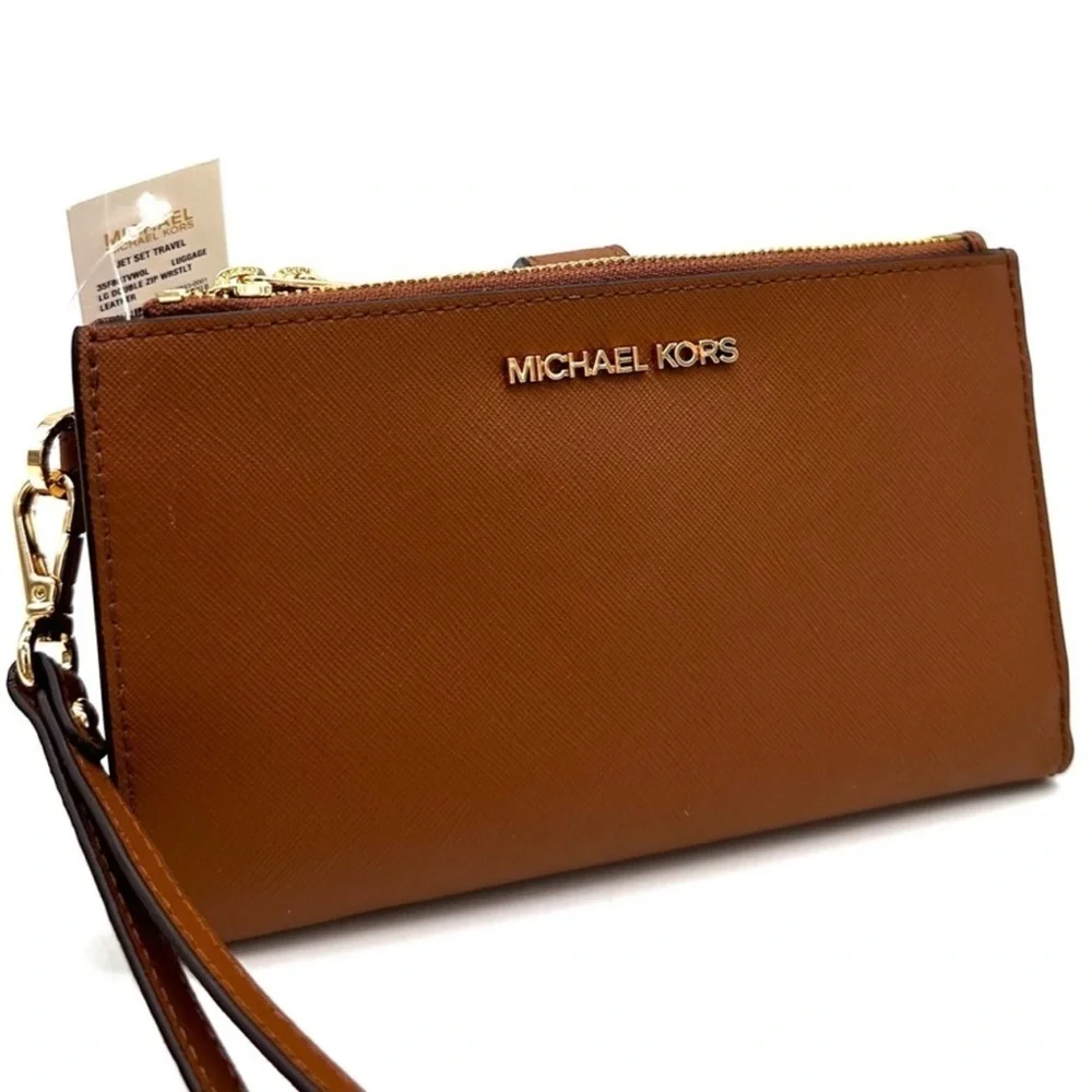 Michael Kors Large Double Zip Wallet Wristlet Luggage